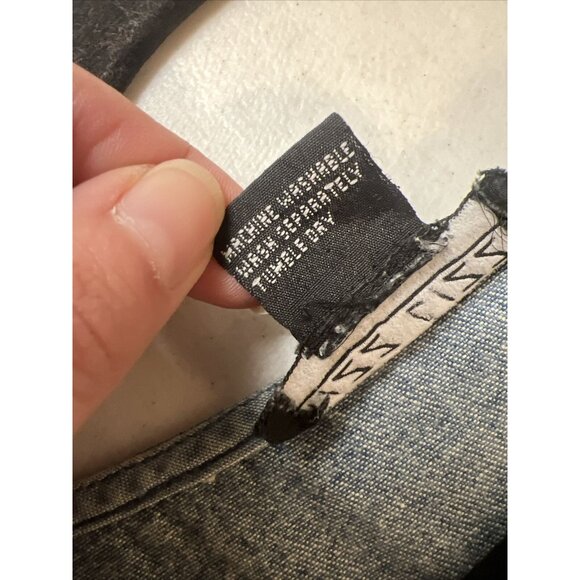 Mizz Lizz Sleeveless Midi Lightwash Blue Denim Dress w/ Pockets Cotton Large - Picture 4 of 6